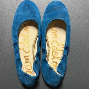 Sam Edelman Teal Suede Flats